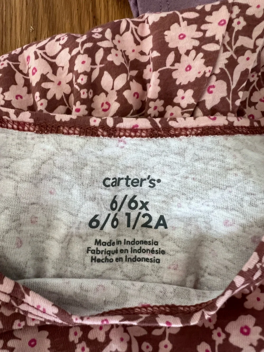 Carter's Floral Dress and Osh Kosh Lavender Graphic Tee Bundle